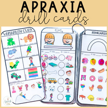 Apraxia Drill Card Activities for Speech Therapy