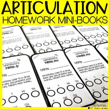 Articulation Homework Mini-books for ALL SOUNDS | Speech Therapy Homework