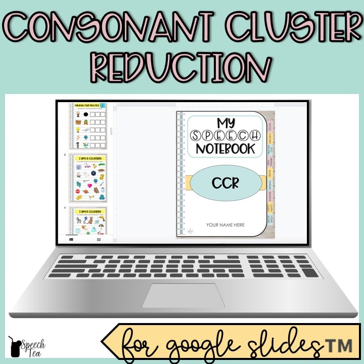Consonant Cluster Reduction Digital Interactive Notebook