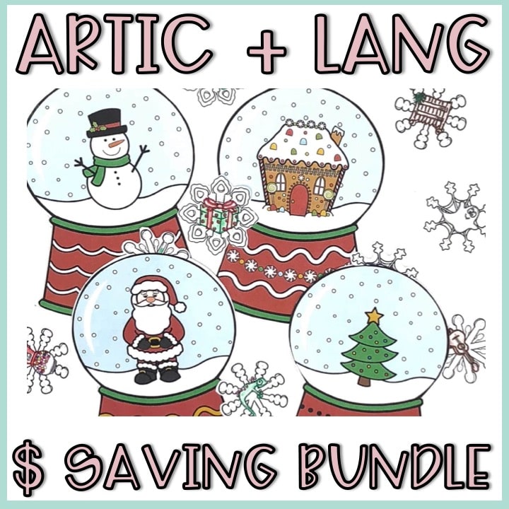 Christmas Speech Therapy Stuffer Craft BUNDLE