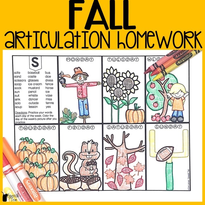 Fall Articulation Homework