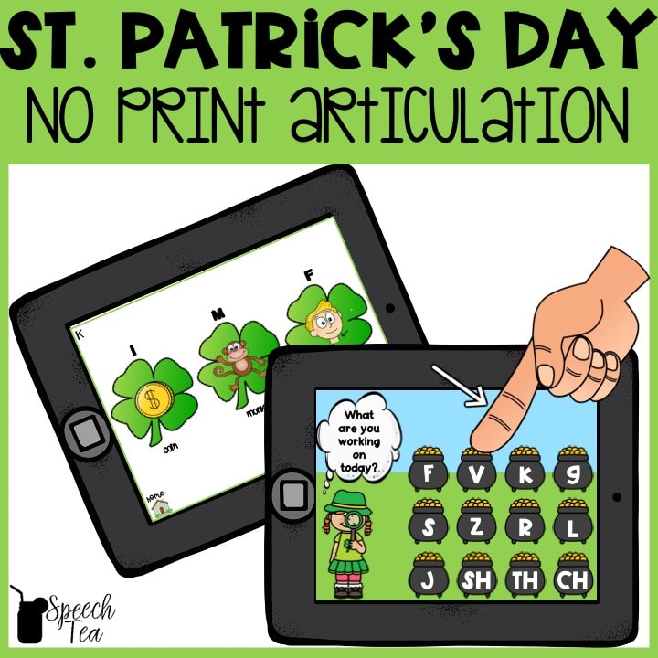 No Print St. Patrick's Day Articulation