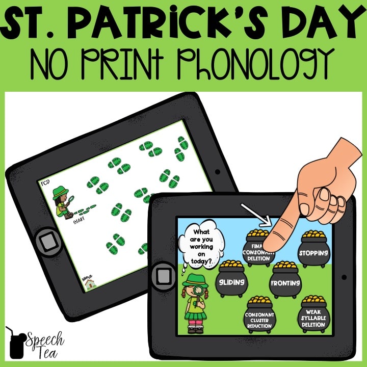 No Print St. Patrick's Day Phonological Processes
