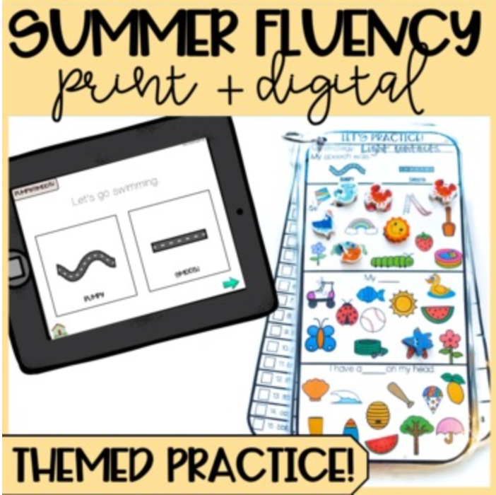 Summer Fluency Drill Cards for Stuttering