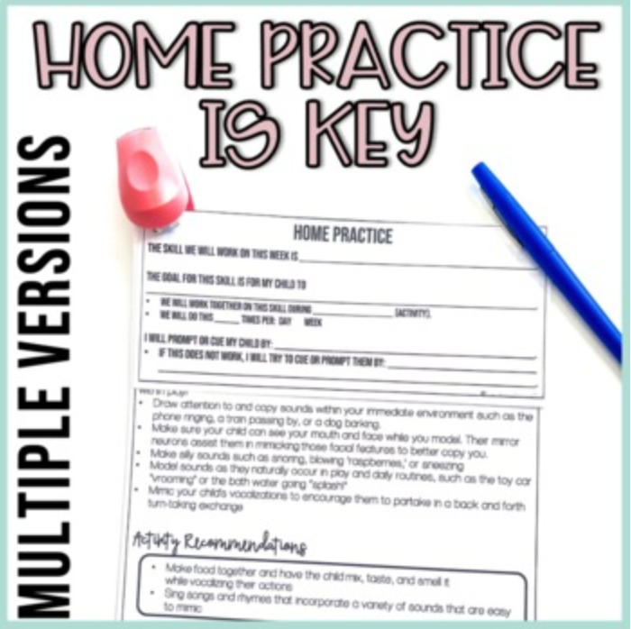 Early Interventions Handouts & Carryover: English and Spanish BUNDLE!