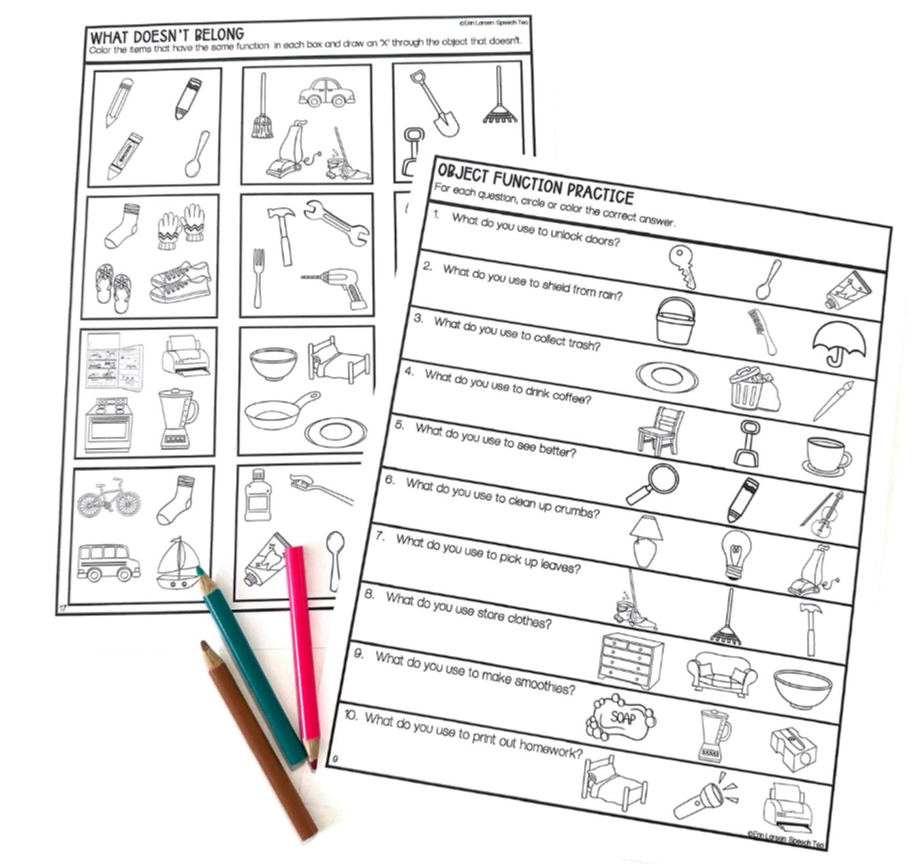 Object Function Interactive Activity Unit for Speech Therapy