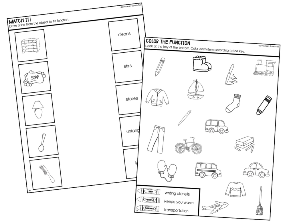 Object Function Interactive Activity Unit for Speech Therapy