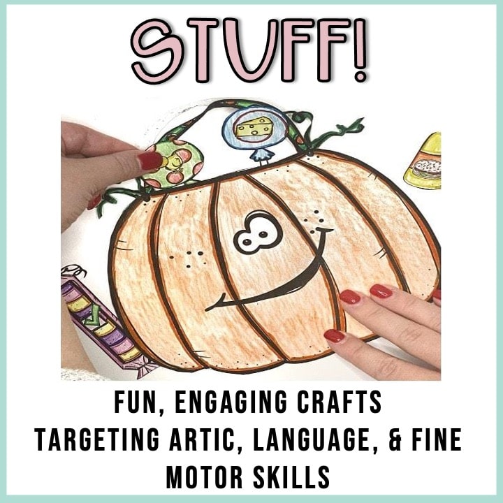 Halloween Speech Therapy Stuffer Craft Bundle