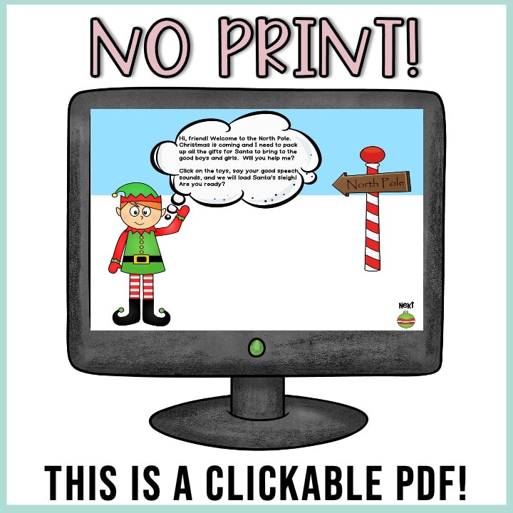 No Print Christmas Apraxia