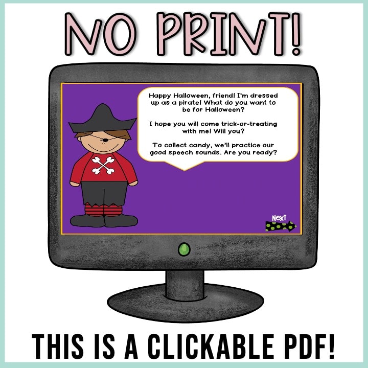 No Print Halloween Apraxia