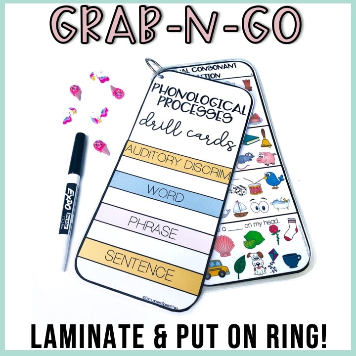 Phonological Processes Drill Cards