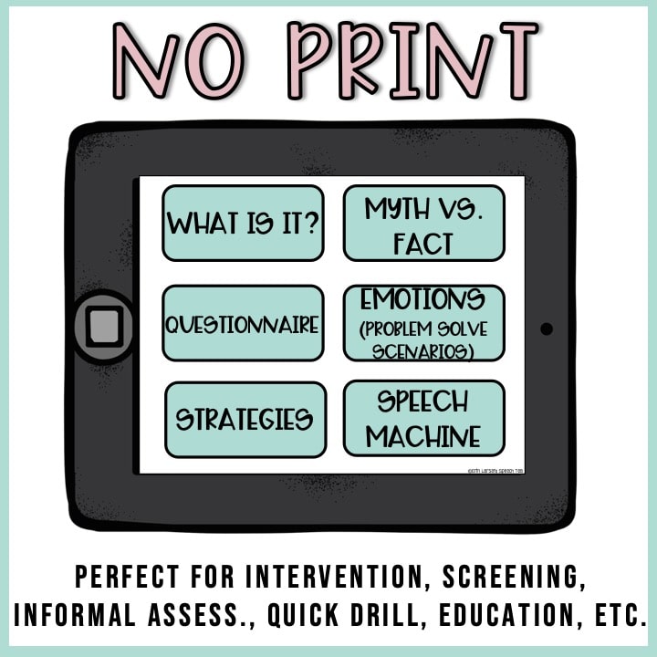 No Print Fluency (Stuttering)