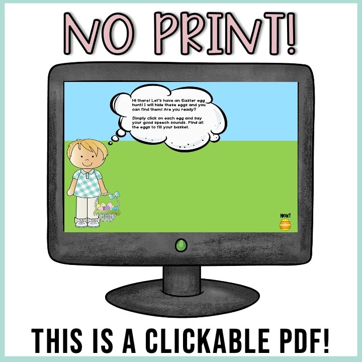 No Print Easter Articulation
