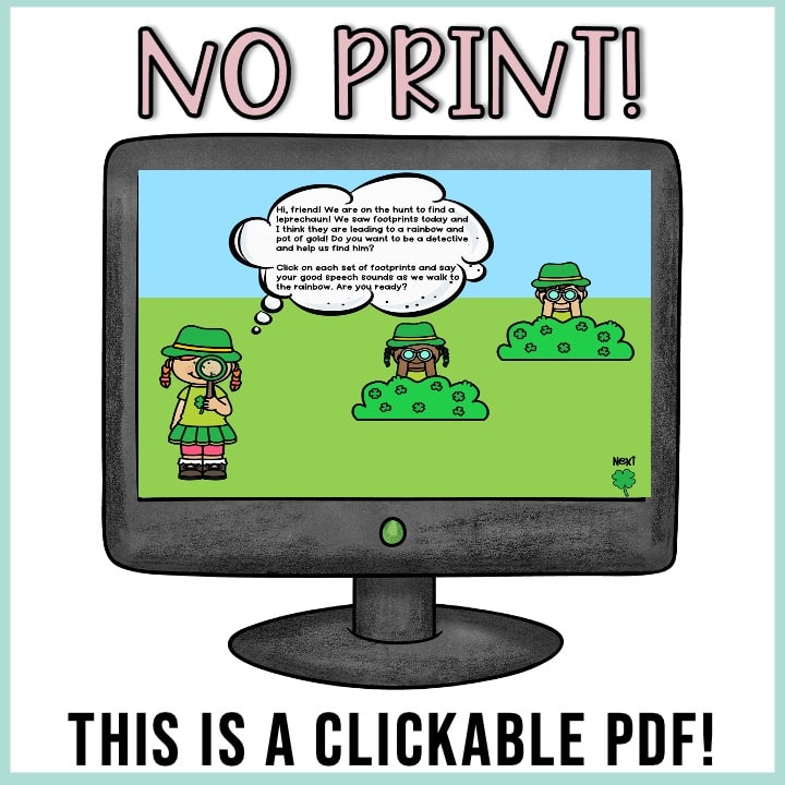 No Print St. Patrick's Day Phonological Processes