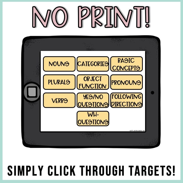No Print Preschool Language