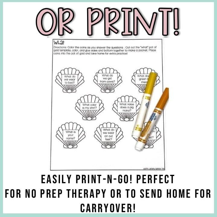 Summer Speech Therapy Stuffer Craft Bundle