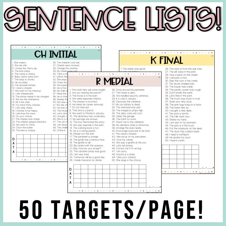 Articulation Lists Bundle