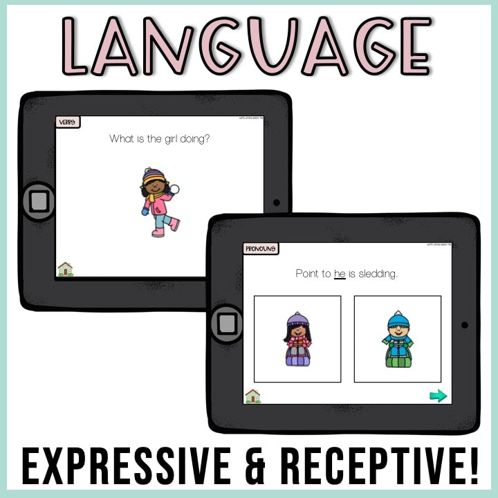 No Print Winter Speech Therapy Drill Cards