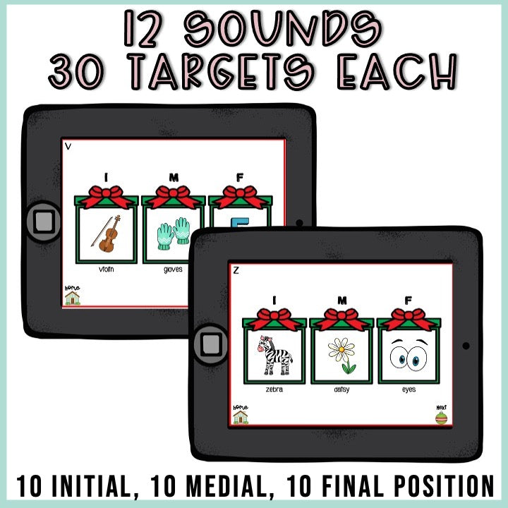 Christmas Speech Therapy NO PRINT Bundle