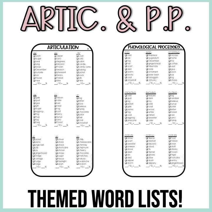 Winter Drill Cards for Speech and Language