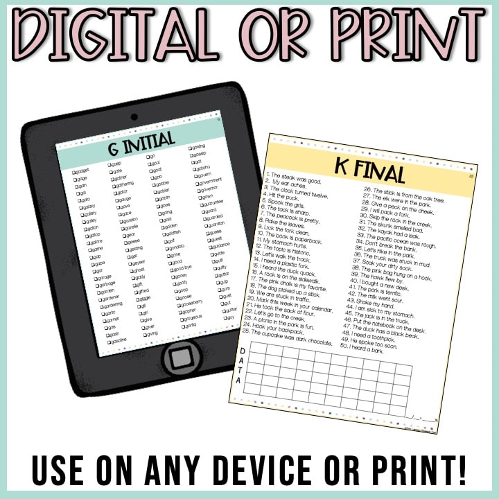 Articulation Lists Bundle