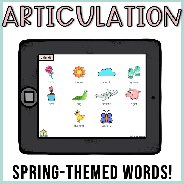 No Print Spring Speech Therapy Drill Cards