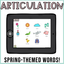 Load image into Gallery viewer, No Print Spring Speech Therapy Drill Cards
