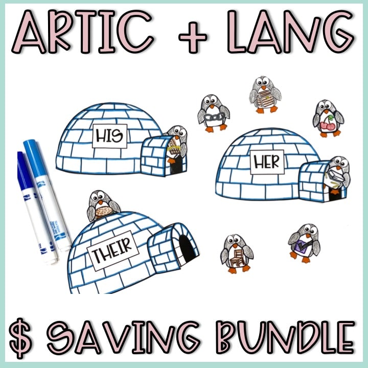 Winter Speech Therapy Stuffer Craft Bundle