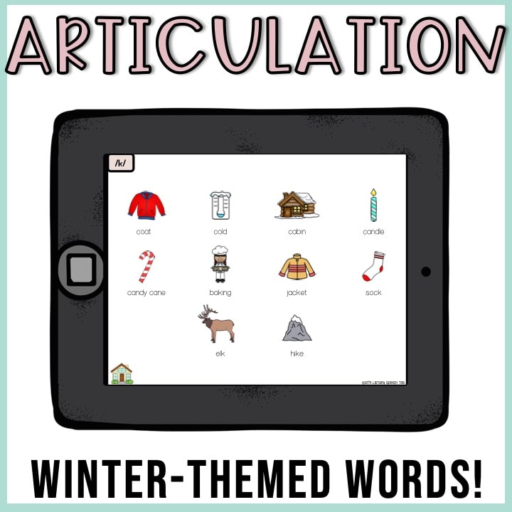 No Print Winter Speech Therapy Drill Cards