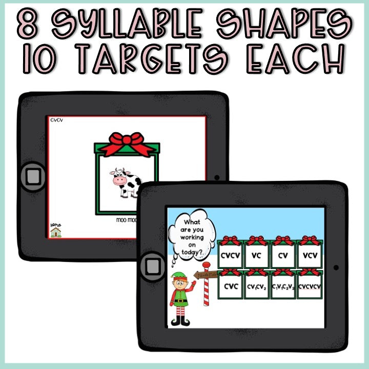 Christmas Speech Therapy NO PRINT Bundle