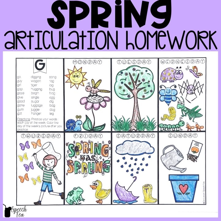 Spring Articulation Homework