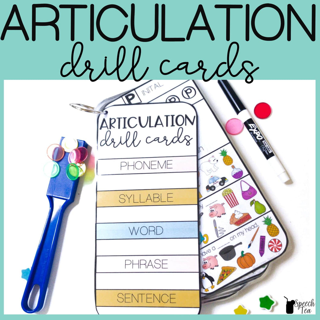 Articulation Drill Cards: Multi-leveled in All Positions