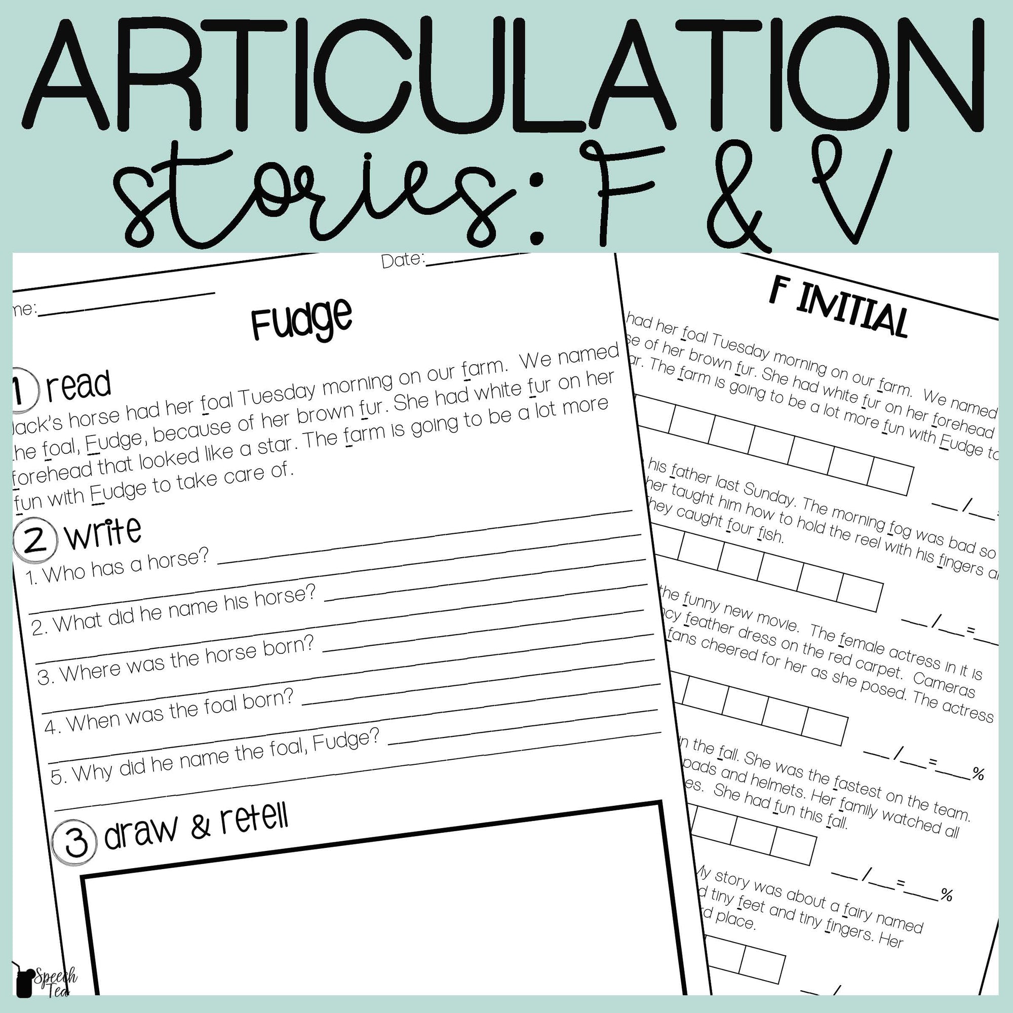 F and V Articulation Stories