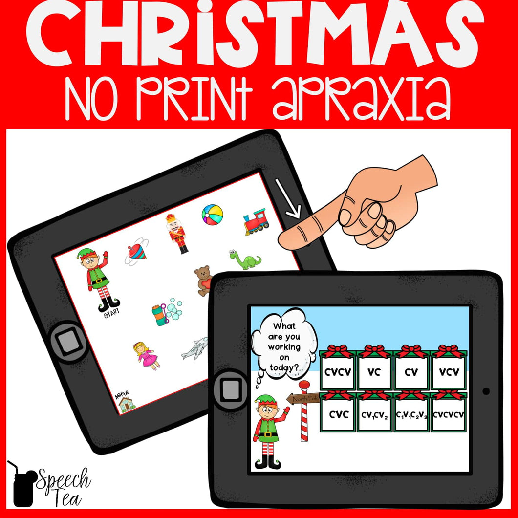 No Print Christmas Apraxia
