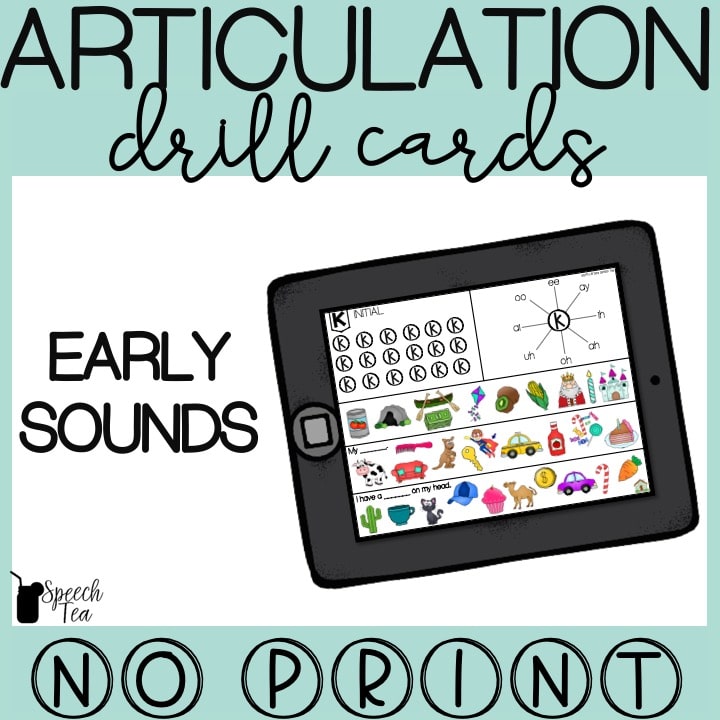 No Print Articulation Drill Cards