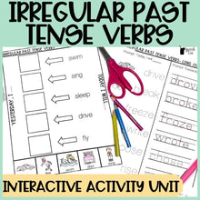 Load image into Gallery viewer, Irregular Past Tense Verbs Interactive Activity Unit for Speech Therapy
