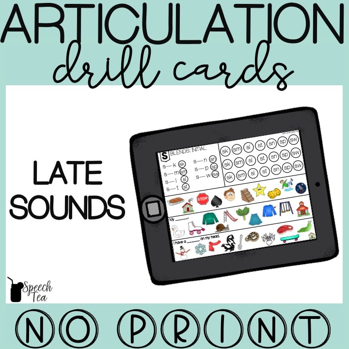 No Print Articulation Drill Cards
