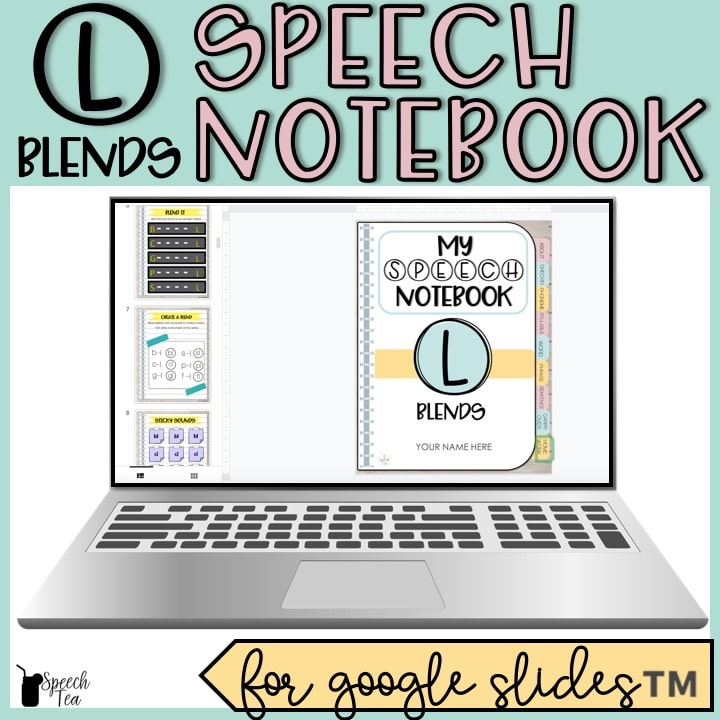 L Blends Articulation Digital Interactive Notebook