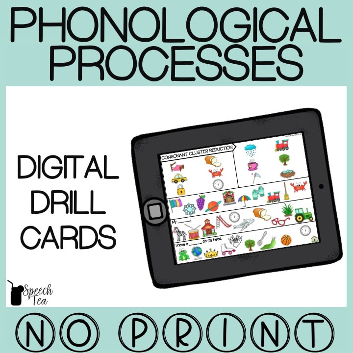 No Print Phonological Processes Drill Cards