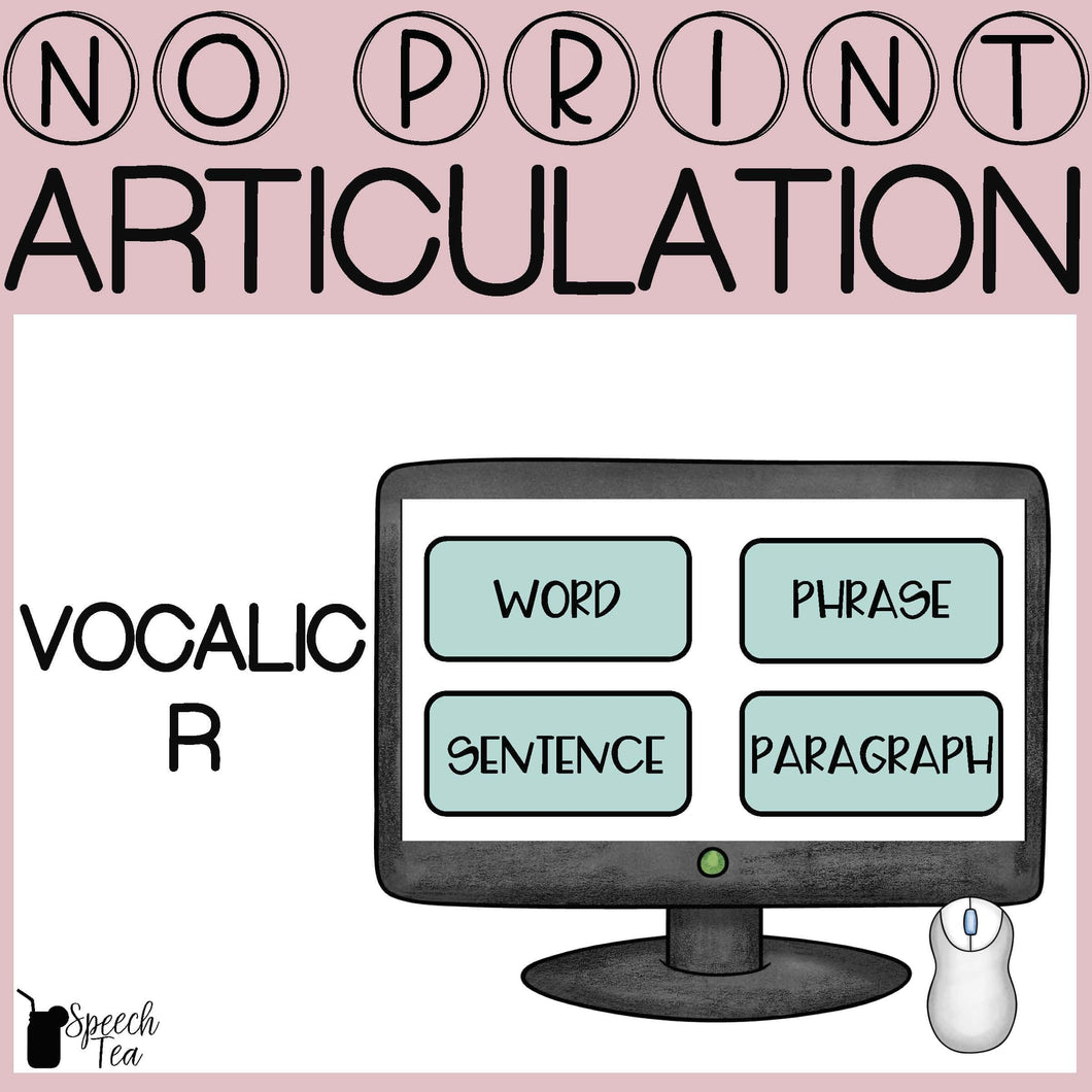 No Print Vocalic R