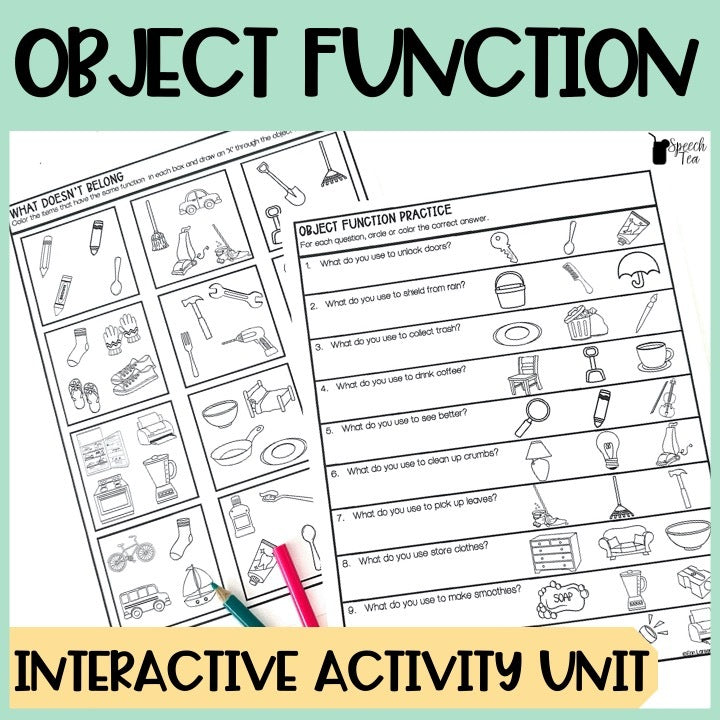 Object Function Interactive Activity Unit for Speech Therapy – SpeechTea