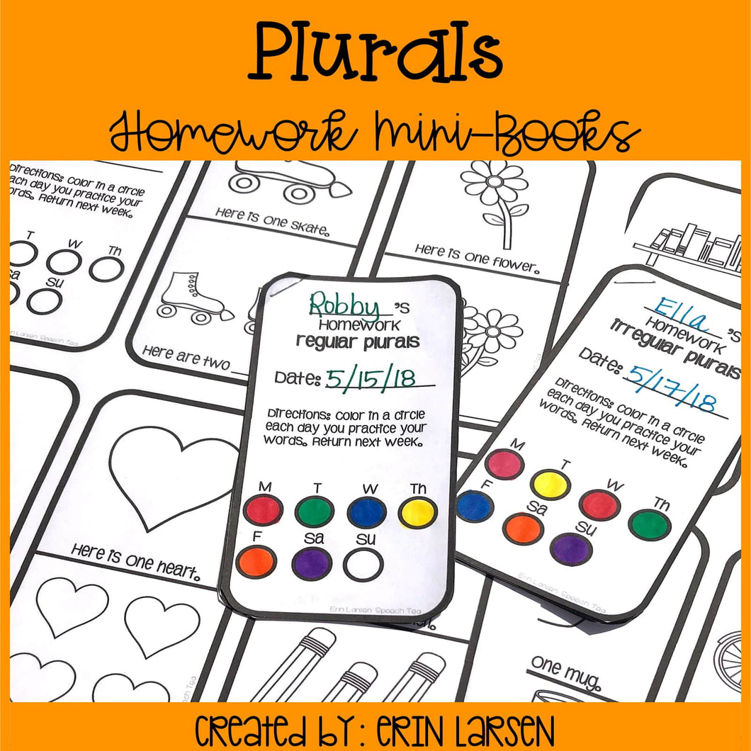 Plurals Homework Mini-books