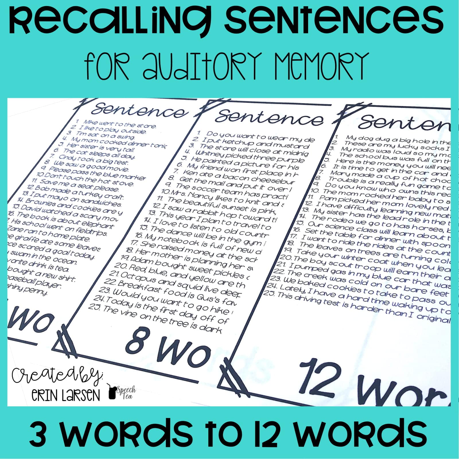 Recalling Sentences for Auditory Memory