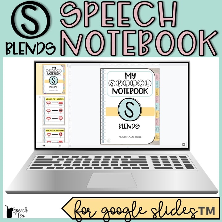 S Blends Articulation Digital Interactive Notebook