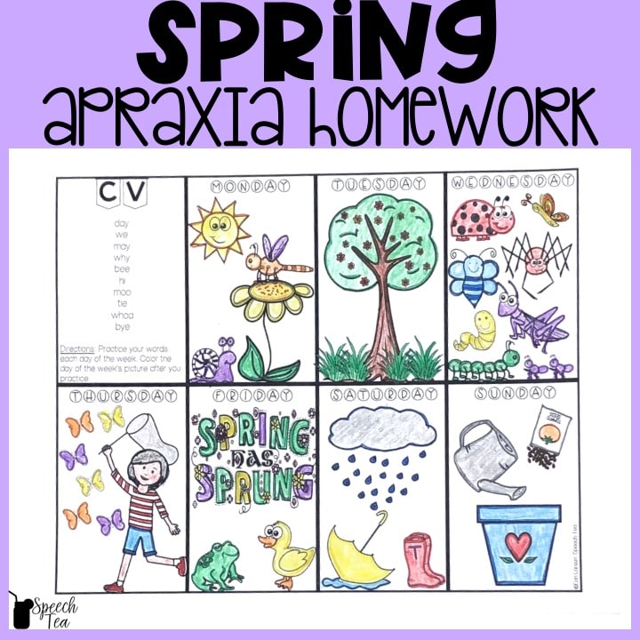 Apraxia Homework Bundle: Seasons and Holidays