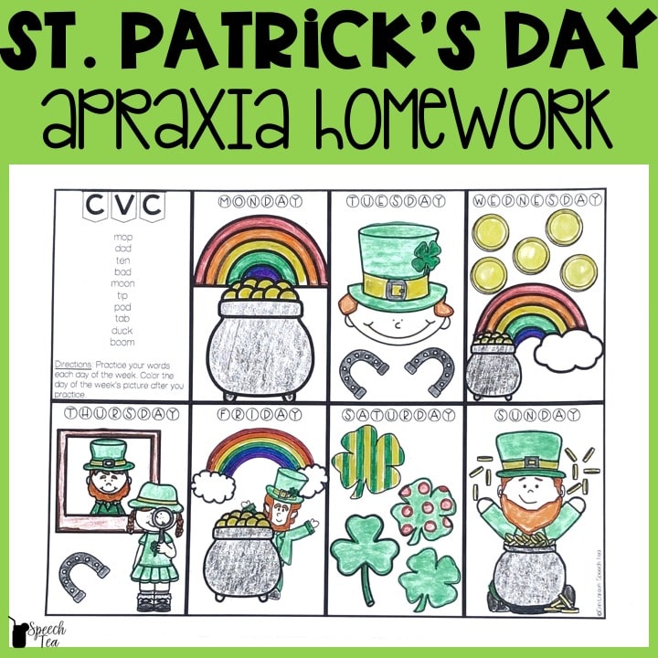 Apraxia Homework Bundle: Seasons and Holidays