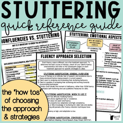 Stuttering Example Stuttering Quick Reference Guide – SpeechTea