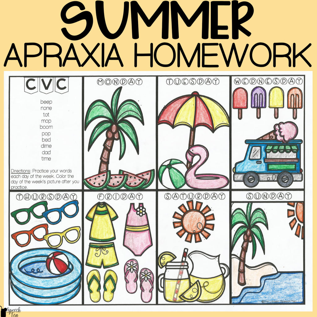 Apraxia Homework Bundle: Seasons and Holidays