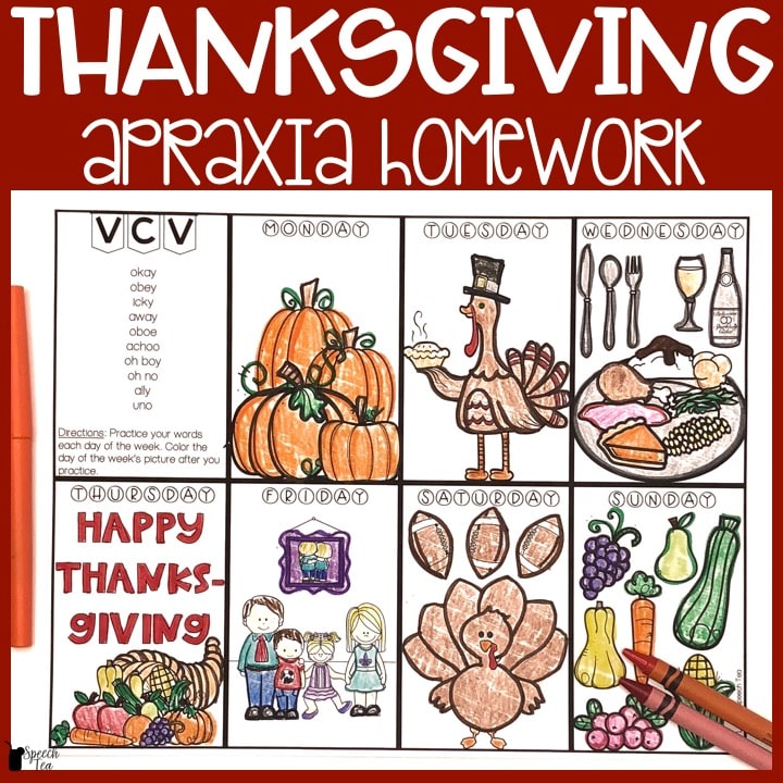 Apraxia Homework Bundle: Seasons and Holidays