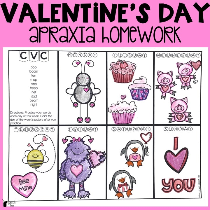 Apraxia Homework Bundle: Seasons and Holidays